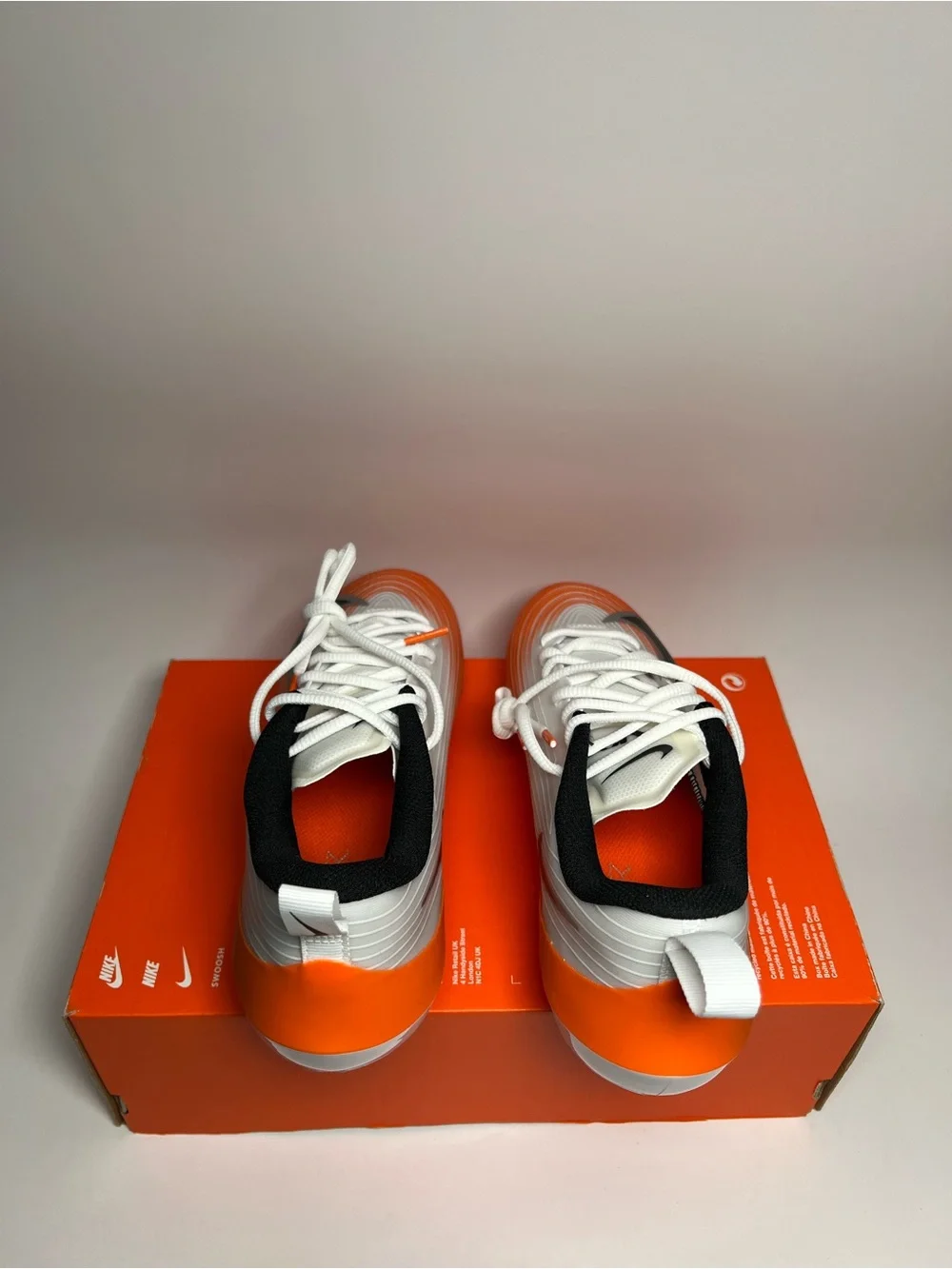 Nike Vapor Speed 3 Pro 360 Football Cleats White Orange HM8849-104 Men's Size 8